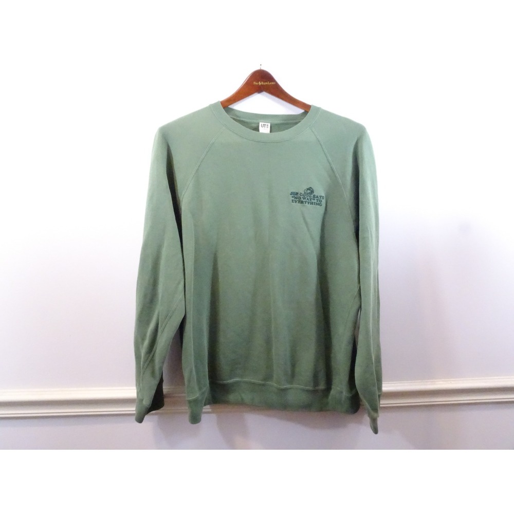 Uniqlo UT Peanuts Joe Cool Snoopy Sweatshirt Sage Green XL Raglan Pullover